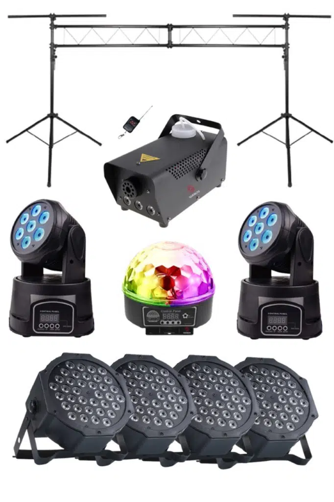 Quenlite Free Paket-6 Sahne Işık Sistemi Seti ( Top Küre Led Par Moving Head Robot Sis Makinesi) Quenlite Free Paket-6 Sahne Işık Sistemi Seti ( Top Küre Led Par Moving Head Robot Sis Makinesi)