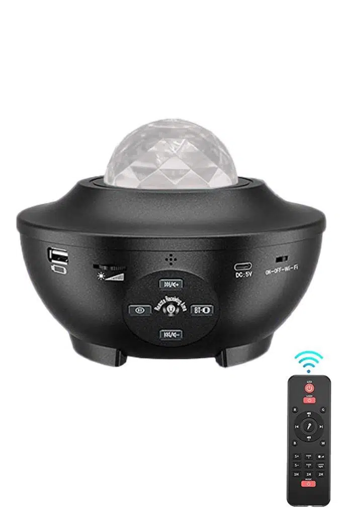 Quenlite OC-12 Bluetooth'lu LED Gökyüzü Işıkları Bulutsu Okyanus Dalgası Projektörü Eğlence Disko Parti