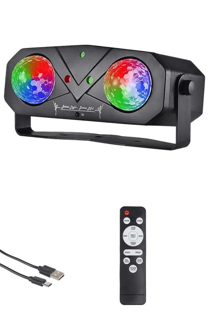 Quenlite QD-145 RGB Led Lazer Disko Topu Sahne Işık Projektörü 5'i 1 Arada Quenlite QD-145 RGB Led Lazer Disko Topu Sahne Işık Projektörü 5'i 1 Arada