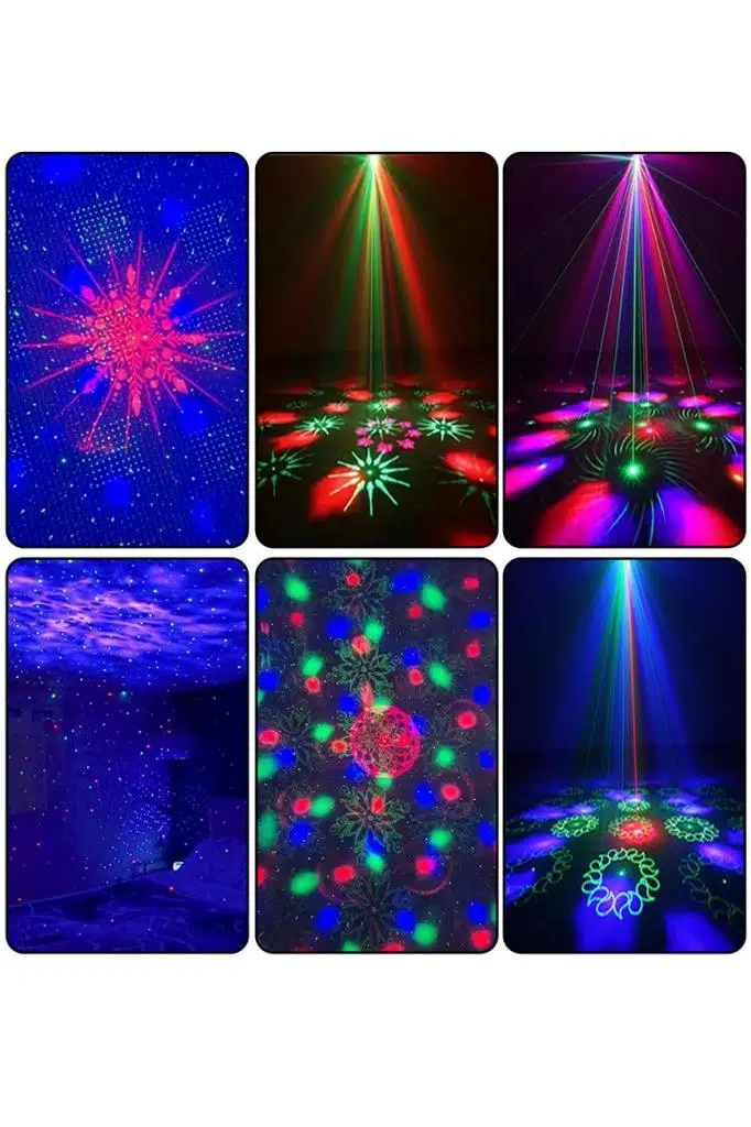Quenlite QD-145 RGB Led Lazer Disko Topu Sahne Işık Projektörü 5'i 1 Arada Quenlite QD-145 RGB Led Lazer Disko Topu Sahne Işık Projektörü 5'i 1 Arada