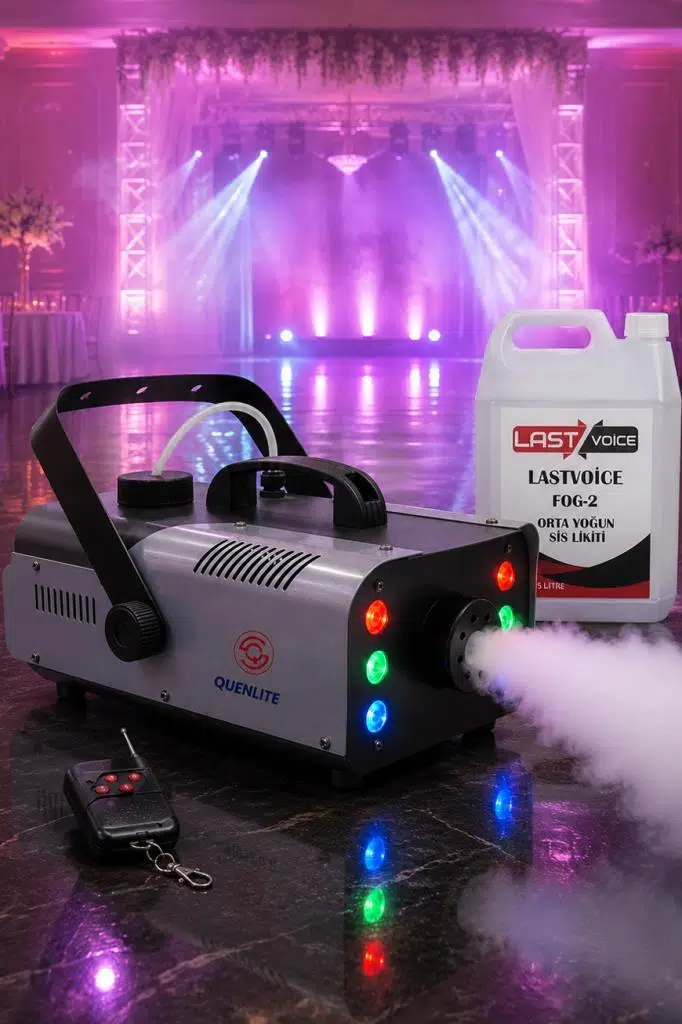 Quenlite QL-1200RGB-LK LED Işıklı Sis Makinası 1200 Watt Uzaktan Kumandalı (5 Litre Likit ile Birlikte) Quenlite QL-1200RGB-LK LED Işıklı Sis Makinası 1200 Watt Uzaktan Kumandalı (5 Litre Likit ile Birlikte)