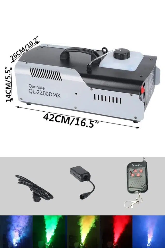 Quenlite QL-2200 DMX RGB Sis Makinası 2200 Wattı DMX Kontrollü LED Işıklı Quenlite QL-2200 DMX RGB Sis Makinası 2200 Wattı DMX Kontrollü LED Işıklı