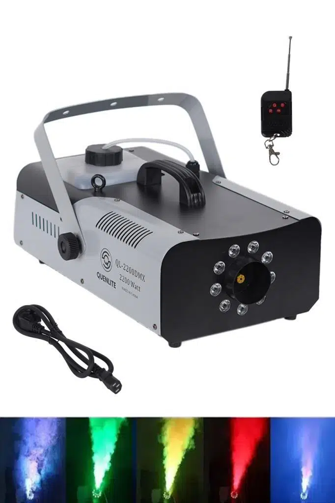 Quenlite QL-2200 DMX RGB Sis Makinası 2200 Wattı DMX Kontrollü LED Işıklı