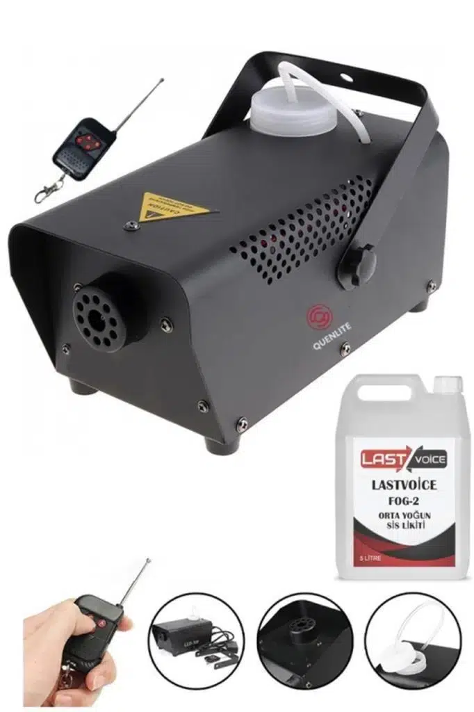 Quenlite QL-700RGB-LK Sis Makinası 700 Watt LED Işıklı ve Kumandalı (5 Litre Likitli)