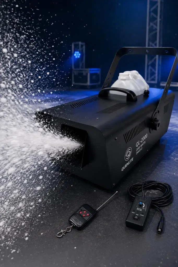 Quenlite QM-2000 DMX512 Kar Makinası 2000 Watt Uzaktan Kumandalı Quenlite QM-2000 DMX512 Kar Makinası 2000 Watt Uzaktan Kumandalı