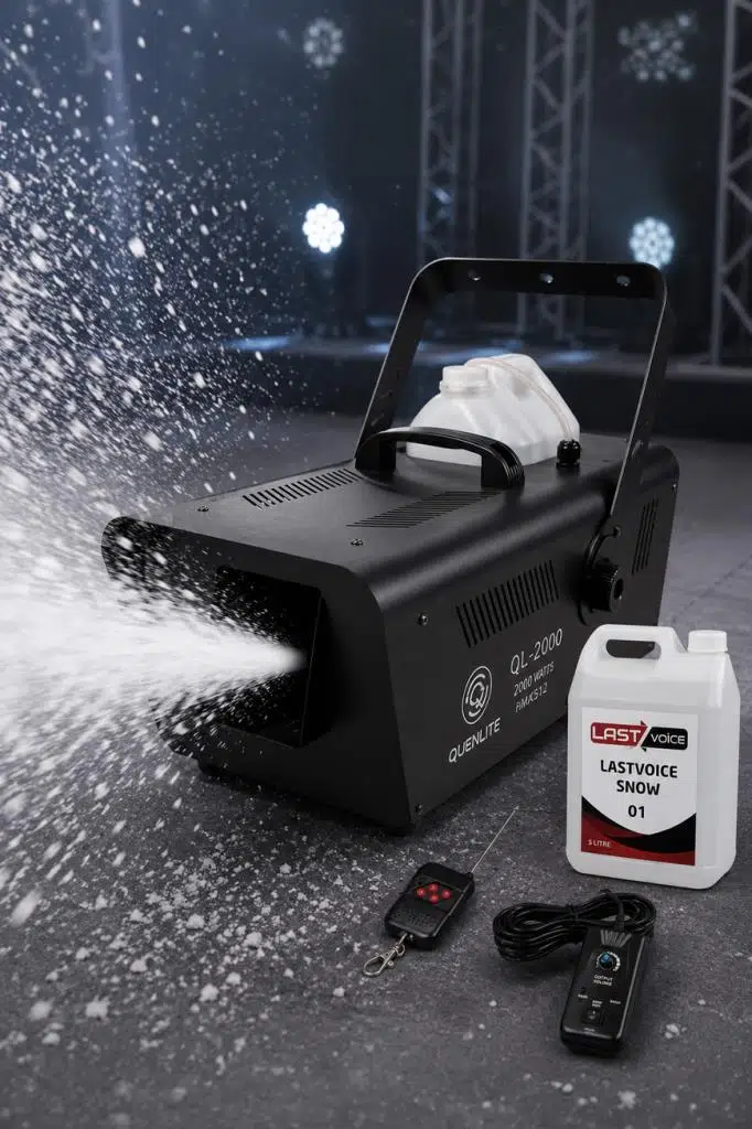 Quenlite QM-2000LK DMX512 Kar Makinası 2000 Watt Uzaktan Kumandalı (5 Litre Likitli) Quenlite QM-2000LK DMX512 Kar Makinası 2000 Watt Uzaktan Kumandalı (5 Litre Likitli)