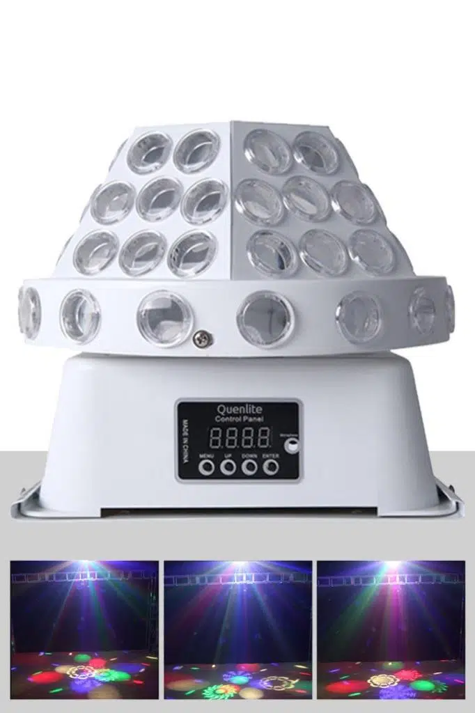 Quenlite QR-650 DMX Profesyonel Dönerli RGB LED Top Işık Disko Sahne Işık Sistemi Quenlite QR-650 DMX Profesyonel Dönerli RGB LED Top Işık Disko Sahne Işık Sistemi