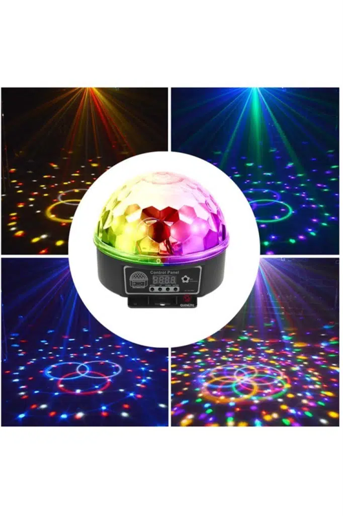 Quenlite QX-61 RGBW DMX512 Sahne Küre Led Işık Sistemi 6x1W Disko Işığı Quenlite QX-61 RGBW DMX512 Sahne Küre Led Işık Sistemi 6x1W Disko Işığı
