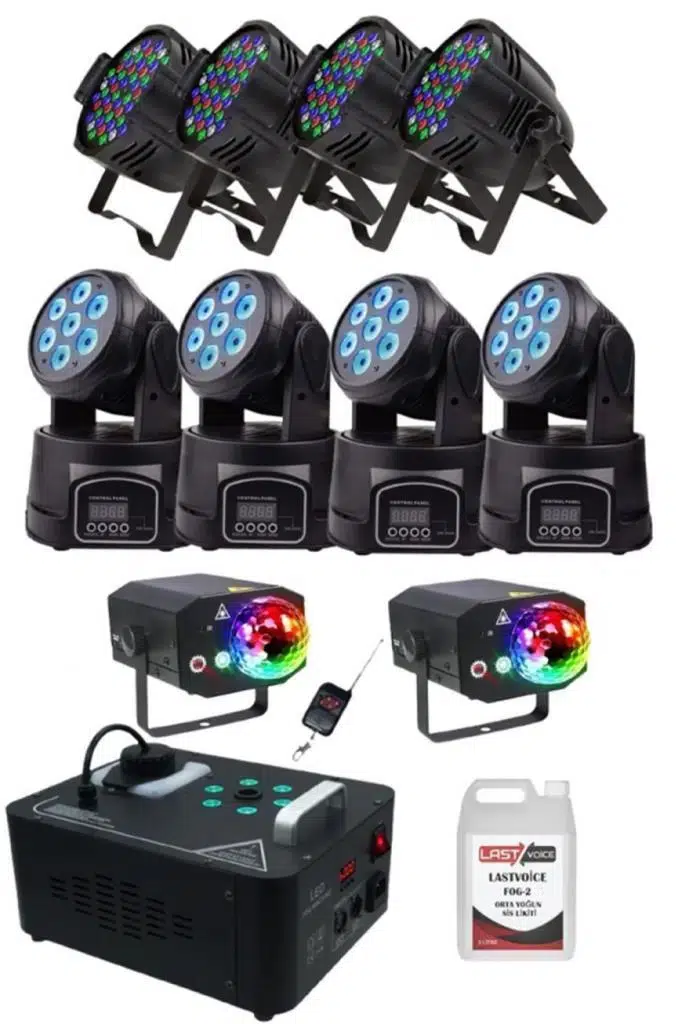 Quenlite Sahne Işık Sistemi Start Paket-6 (Lazer Led Par Robot Sis Makinesi) Quenlite Sahne Işık Sistemi Start Paket-6 (Lazer Led Par Robot Sis Makinesi)