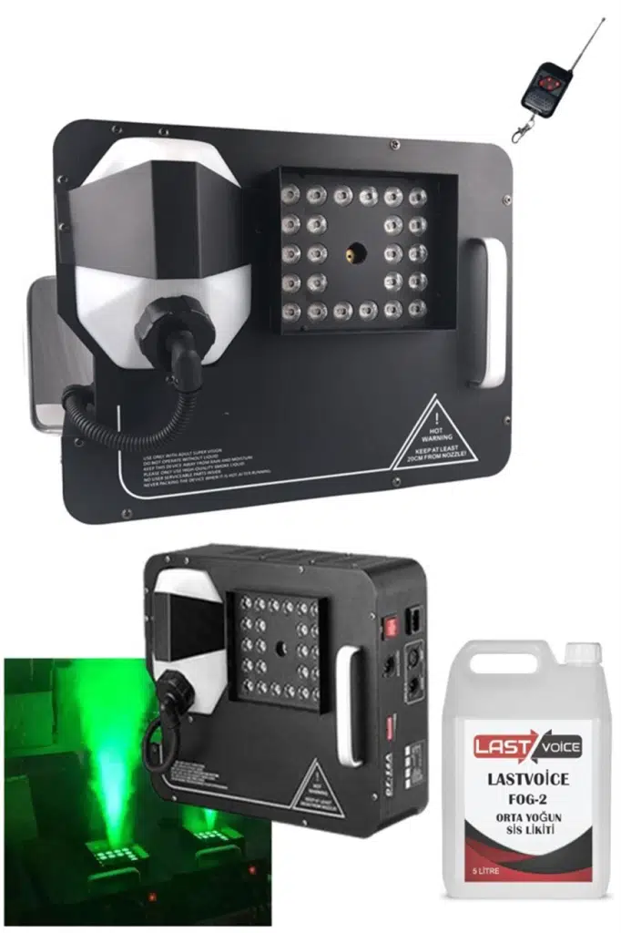 Quenlite Volcano-2500LK DMX Sis Makinası 2500 Watt LED Işıklı Uzaktan Kumandalı (5 Litre Likitli) Quenlite Volcano-2500LK DMX Sis Makinası 2500 Watt LED Işıklı Uzaktan Kumandalı (5 Litre Likitli)