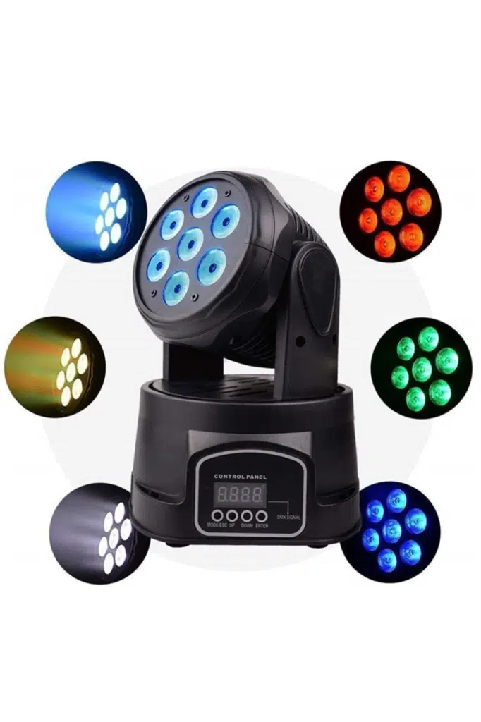 Quenlite Wash-107 DMX Moving Head Robot Sahne Işık Sistemi 7x10W RGBW Quenlite Wash-107 DMX Moving Head Robot Sahne Işık Sistemi 7x10W RGBW