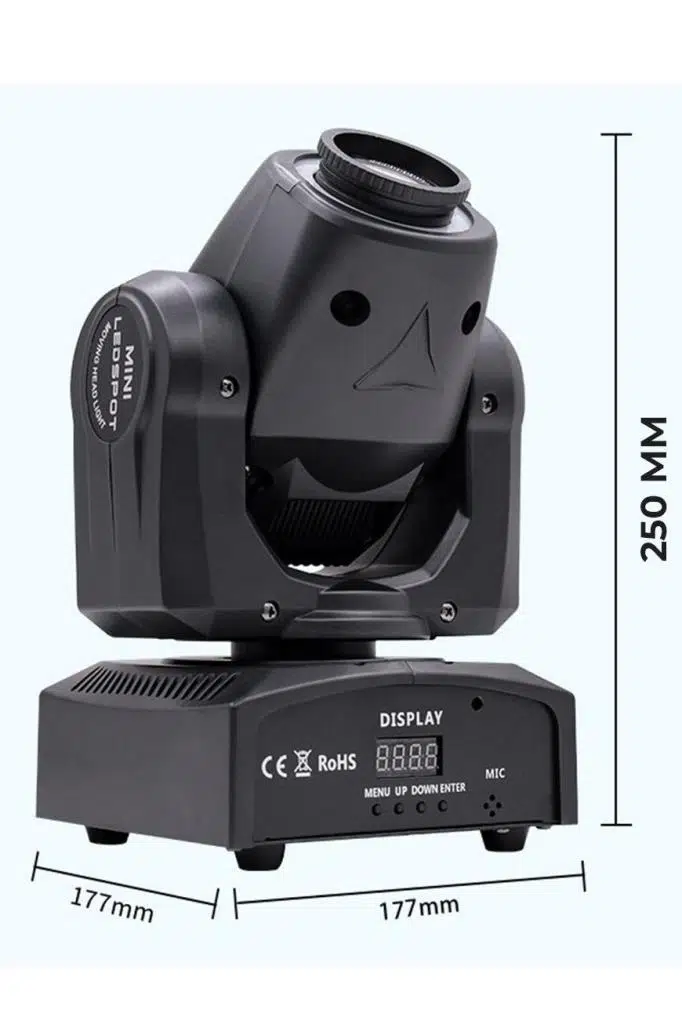 Quenlite Wash-307 Moving Head Robot Sahne Işık 30W LED GOBOLAR İLE