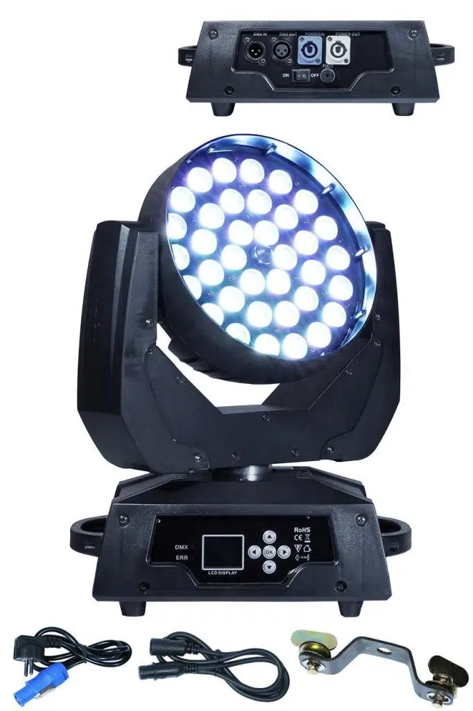 Quenlite ZL-1036 Zoom Wash 36x10W Moving Head Boyama Sahne Işık 16 Kanal DMX Kontrol Quenlite ZL-1036 Zoom Wash 36x10W Moving Head Boyama Sahne Işık 16 Kanal DMX Kontrol