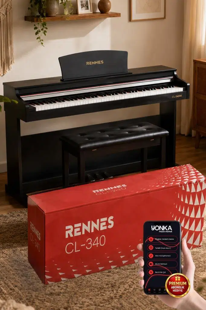 Rennes CL-340BK Tuş Hassasiyetli 88 Tuş Dijital Piyano Profesyonel Siyah Rennes CL-340BK Tuş Hassasiyetli 88 Tuş Dijital Piyano Profesyonel Siyah