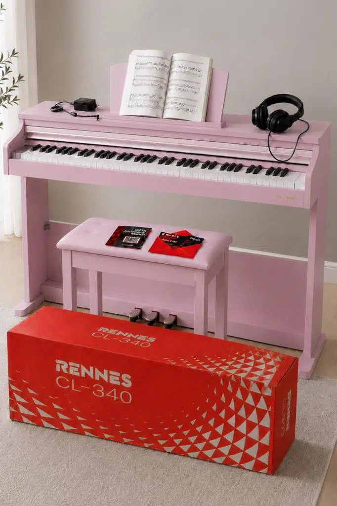 Rennes CL-340PK Tuş Hassasiyetli 88 Tuş Dijital Piyano Profesyonel Pembe Rennes CL-340PK Tuş Hassasiyetli 88 Tuş Dijital Piyano Profesyonel Pembe