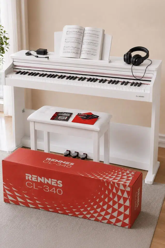 Rennes CL-340WH Tuş Hassasiyetli 88 Tuş Dijital Piyano Profesyonel Beyaz Rennes CL-340WH Tuş Hassasiyetli 88 Tuş Dijital Piyano Profesyonel Beyaz