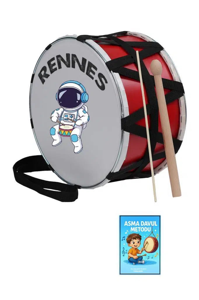 Rennes DVL-31RD Örf Aletleri Özel Tasarım Çocuk Davulu 30 cm