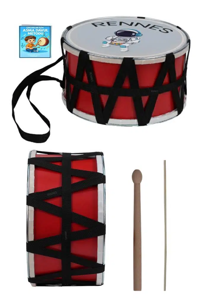 Rennes DVL-31RD Örf Aletleri Özel Tasarım Çocuk Davulu 30 cm