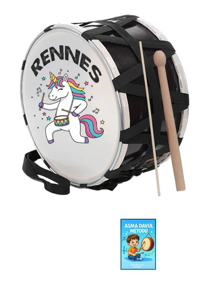 Rennes DVL-33BRW Örf Aletleri Özel Tasarım Çocuk Davulu 30 cm