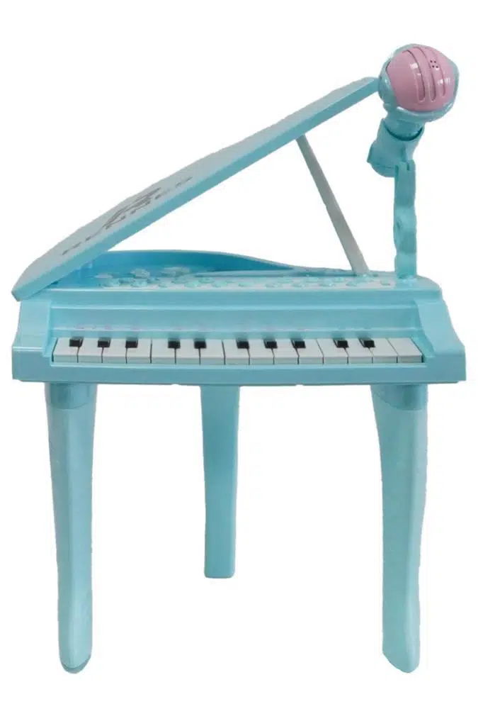 Rennes NP-800BL Akustik Görünümlü 25 Tuşlu Dijital Elektronik Mikrofonlu Çocuk Piyanosu Mavi