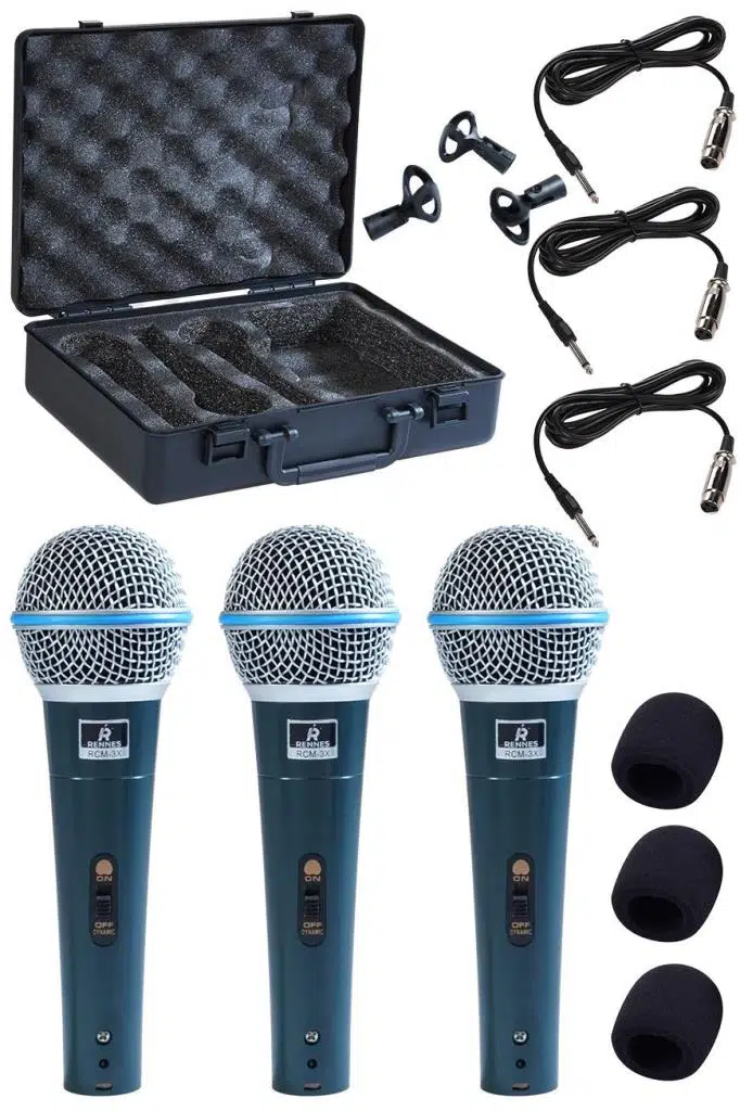 Rennes RCM-3X Kablolu Dinamik Mikrofon Seti 3'lü Avantaj Paket Rennes RCM-3X Kablolu Dinamik Mikrofon Seti 3'lü Avantaj Paket