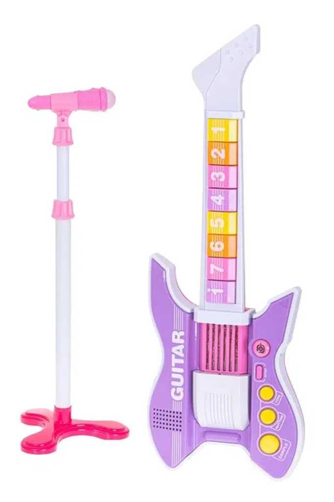 Rennes RG-035PK Mikrofonlu Tuşlu Çocuk Elektro Oyuncak Gitar (Mikrofon Standı ve Askı Dahil) Rennes RG-035PK Mikrofonlu Tuşlu Çocuk Elektro Oyuncak Gitar (Mikrofon Standı ve Askı Dahil)