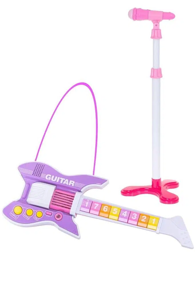 Rennes RG-035PK Mikrofonlu Tuşlu Çocuk Elektro Oyuncak Gitar (Mikrofon Standı ve Askı Dahil) Rennes RG-035PK Mikrofonlu Tuşlu Çocuk Elektro Oyuncak Gitar (Mikrofon Standı ve Askı Dahil)