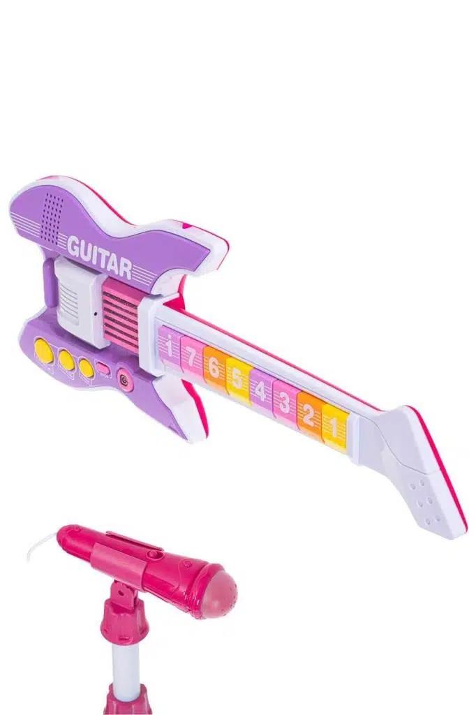 Rennes RG-035PK Mikrofonlu Tuşlu Çocuk Elektro Oyuncak Gitar (Mikrofon Standı ve Askı Dahil) Rennes RG-035PK Mikrofonlu Tuşlu Çocuk Elektro Oyuncak Gitar (Mikrofon Standı ve Askı Dahil)