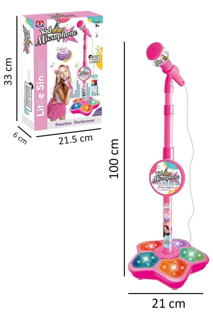 Rennes RG-12Pink Çocuklar İçin Mikrofon Eğitici Oyuncak Pembe Rennes RG-12Pink Çocuklar İçin Mikrofon Eğitici Oyuncak Pembe
