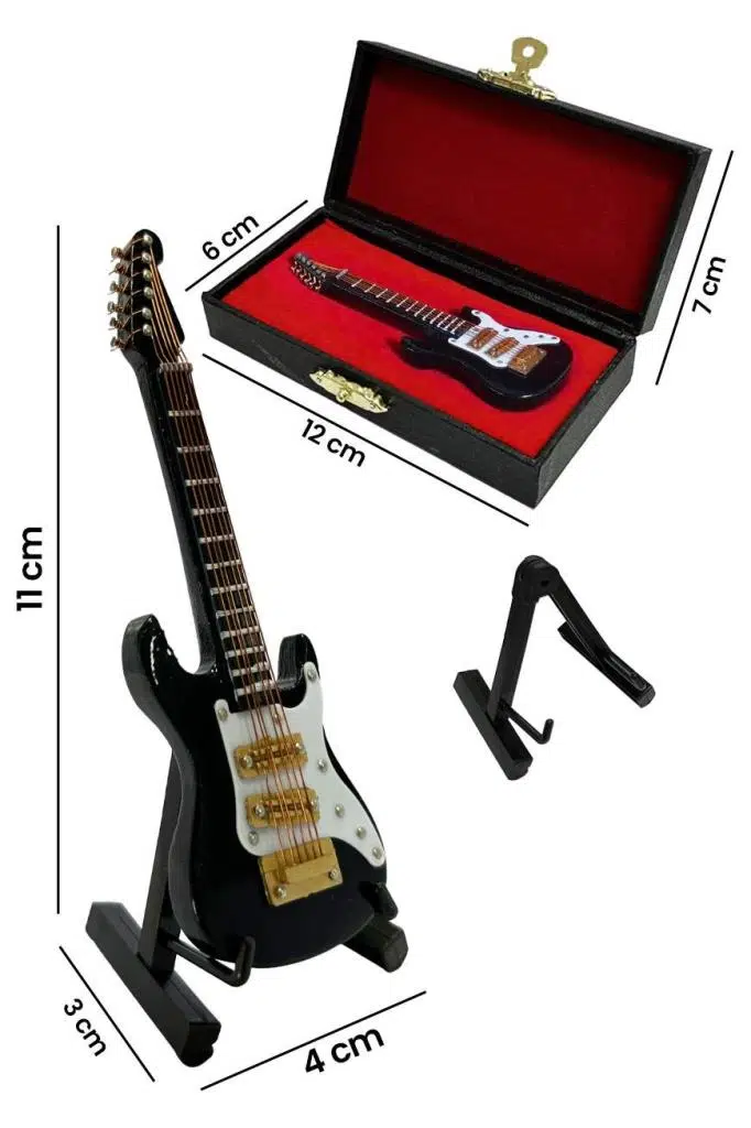 Rennes RGV-G11YN Elektro Gitar Tasarımlı Mini Masa Süsü Hediyelik Eşya Siyah (11x4cm) Rennes RGV-G11YN Elektro Gitar Tasarımlı Mini Masa Süsü Hediyelik Eşya Siyah (11x4cm)