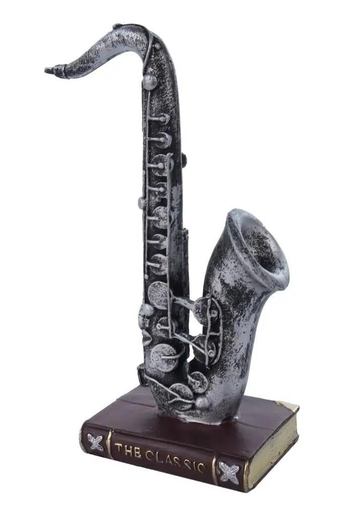 Rennes RGV-S50 Silver Saksafon Figürlü Dekoratif Biblo Oda Süsü Masa Süsü Rennes RGV-S50 Silver Saksafon Figürlü Dekoratif Biblo Oda Süsü Masa Süsü