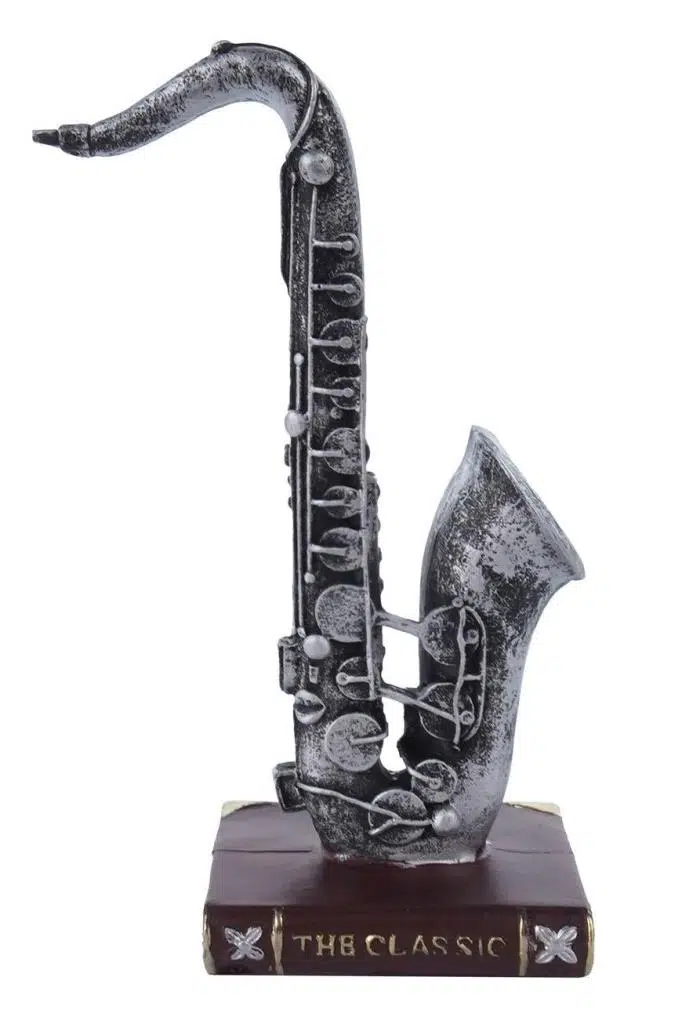Rennes RGV-S50 Silver Saksafon Figürlü Dekoratif Biblo Oda Süsü Masa Süsü Rennes RGV-S50 Silver Saksafon Figürlü Dekoratif Biblo Oda Süsü Masa Süsü