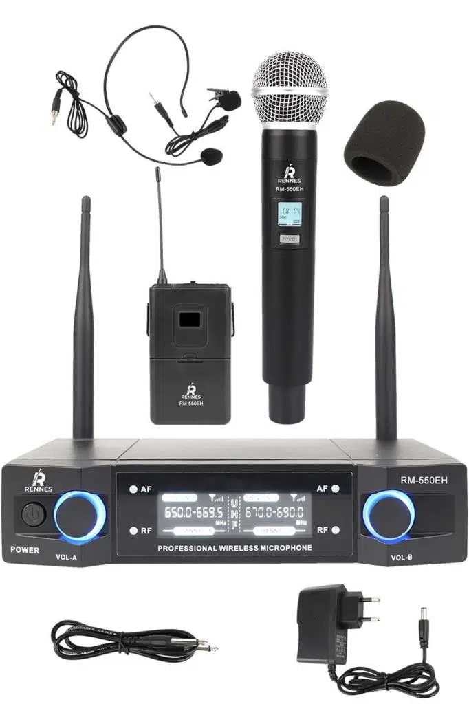 Rennes RM-550EH UHF EL Yaka headset Telsiz Kablosuz Mikrofon Seti Rennes RM-550EH UHF EL Yaka headset Telsiz Kablosuz Mikrofon Seti