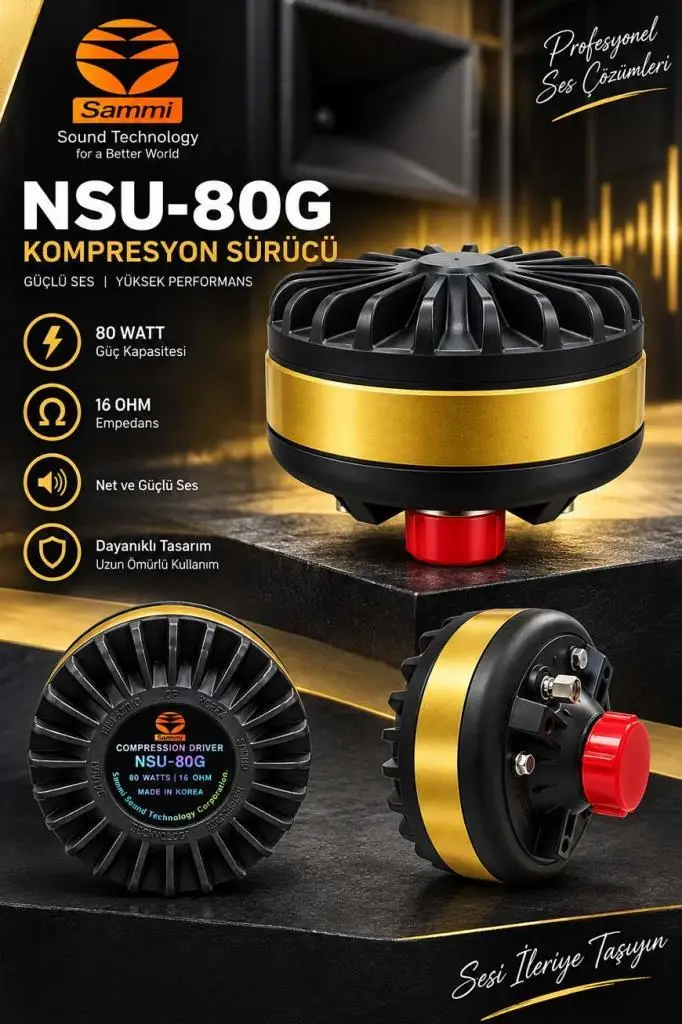 SAMMİ NSU-80 Cami Ünit Ezan Hoparlörü 80 Watt 16 Ohm