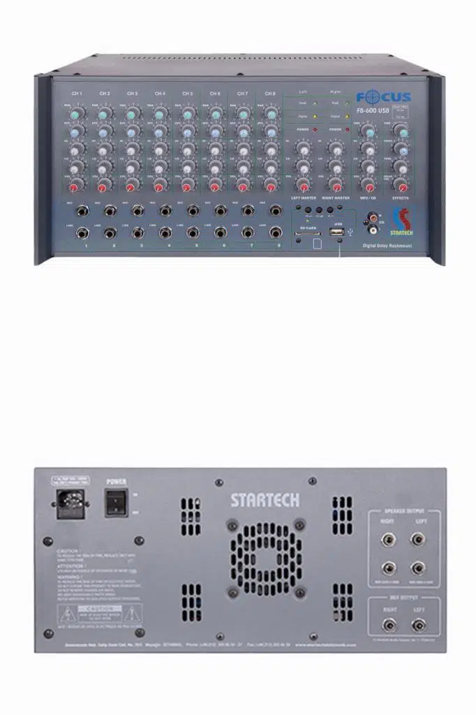 Startech Focus F8-600 USB 2x300W 8 Kanal Stereo Cami Anfisi Power Mixer Amfi Startech Focus F8-600 USB 2x300W 8 Kanal Stereo Cami Anfisi Power Mixer Amfi