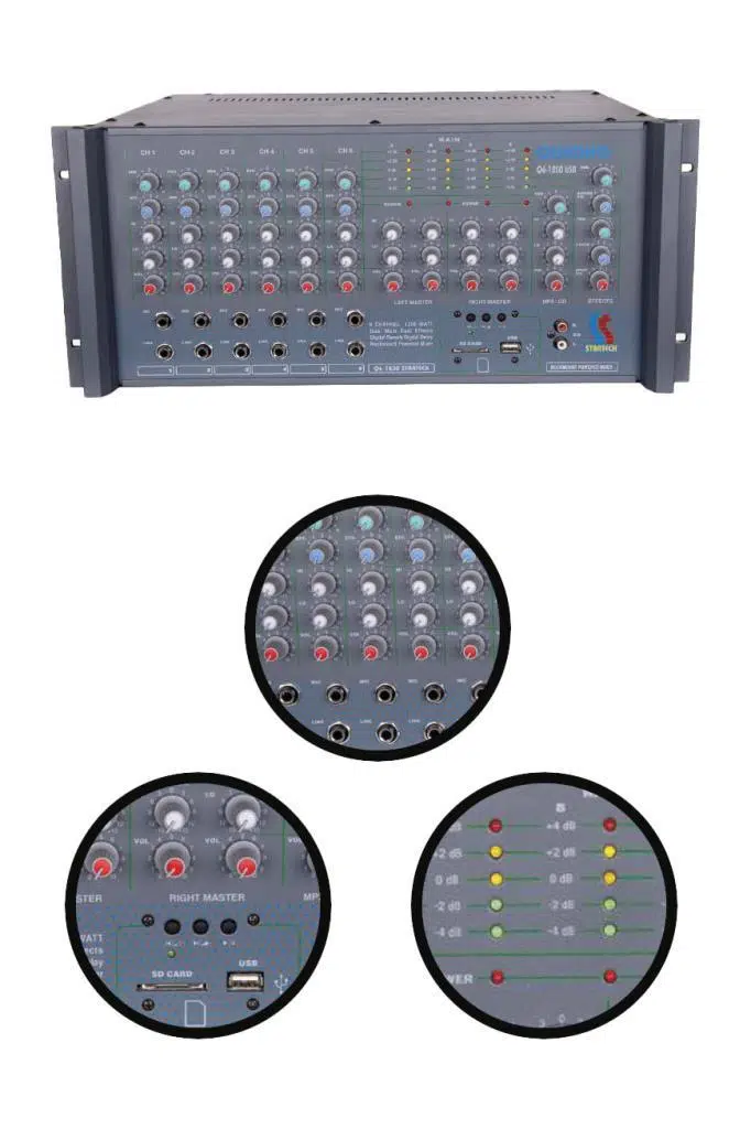 Startech Quadro Q6-1200 USB 4x300W 4 Çıkışlı Power Mixer Anfi Startech Quadro Q6-1200 USB 4x300W 4 Çıkışlı Power Mixer Anfi