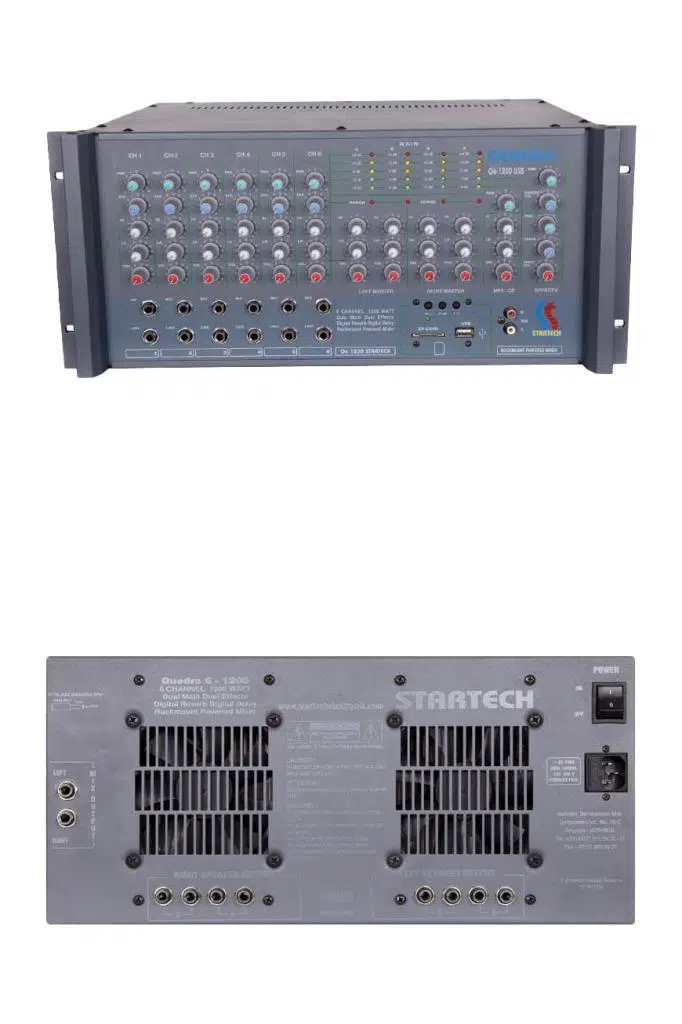 Startech Quadro Q6-1200 USB 4x300W 4 Çıkışlı Power Mixer Anfi Startech Quadro Q6-1200 USB 4x300W 4 Çıkışlı Power Mixer Anfi