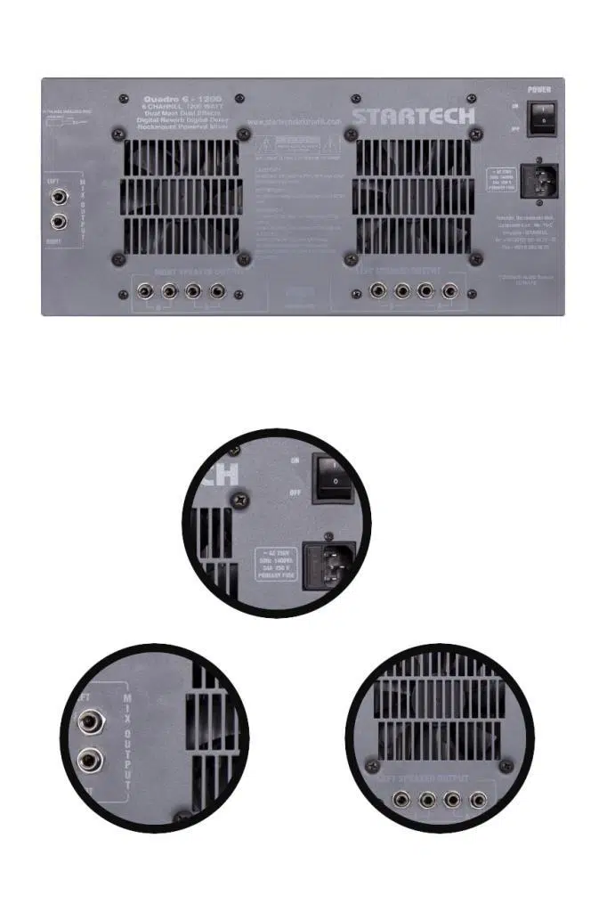 Startech Quadro Q6-1200 USB 4x300W 4 Çıkışlı Power Mixer Anfi Startech Quadro Q6-1200 USB 4x300W 4 Çıkışlı Power Mixer Anfi