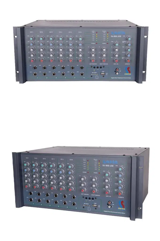Startech Safir S6-800 USB 2x400W 6 Kanal Stereo Cami Anfisi Power Mixer Startech Safir S6-800 USB 2x400W 6 Kanal Stereo Cami Anfisi Power Mixer