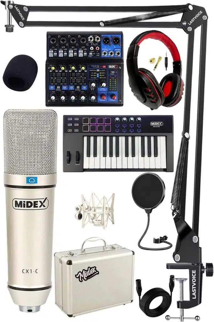Stüdyo Ekipmanları Midi Live Paket-3 Ses Kartlı Mikser Midi Klavye CX1 Mikrofon Kulaklık Stüdyo Ekipmanları Midi Live Paket-3 Ses Kartlı Mikser Midi Klavye CX1 Mikrofon Kulaklık