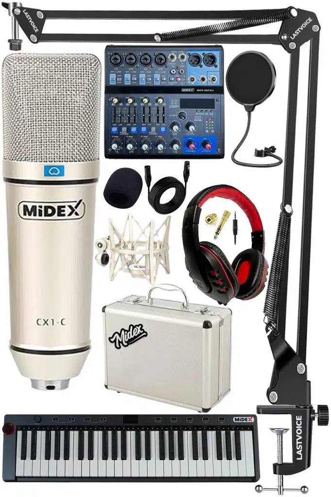 Stüdyo Ekipmanları Midi Live Paket-4 Ses Kartlı Mikser Midi Klavye CX1 Mikrofon Kulaklık Stüdyo Ekipmanları Midi Live Paket-4 Ses Kartlı Mikser Midi Klavye CX1 Mikrofon Kulaklık
