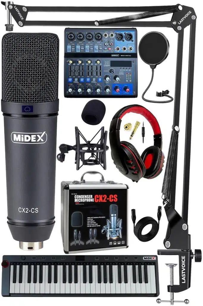 Stüdyo Ekipmanları Midi Live Paket-5 Ses Kartlı Mikser Midi Klavye CX2 Mikrofon Kulaklık Stüdyo Ekipmanları Midi Live Paket-5 Ses Kartlı Mikser Midi Klavye CX2 Mikrofon Kulaklık