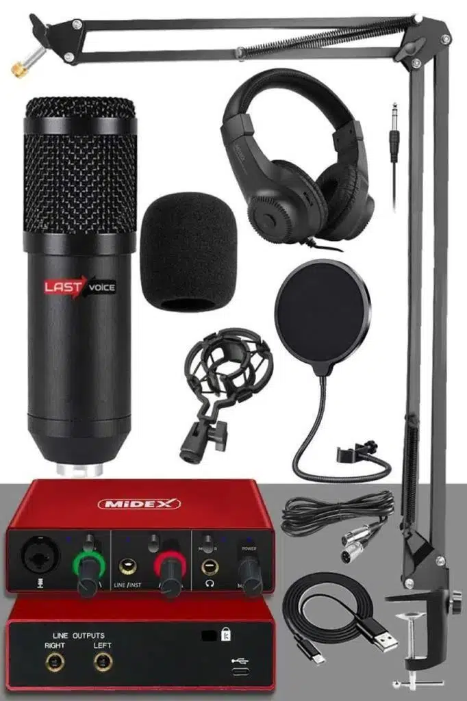 Stüdyo Ekipmanları Style Paket-2 BM800 Mikrofon Ses Kartı Kulaklık Stüdyo Kayıt Seti Stüdyo Ekipmanları Style Paket-2 BM800 Mikrofon Ses Kartı Kulaklık Stüdyo Kayıt Seti
