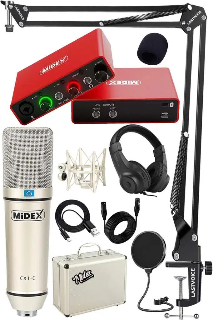 Stüdyo Ekipmanları Style Paket-3 CX1 Mikrofon Ses Kartı Stüdyo Kayıt Seti Stüdyo Ekipmanları Style Paket-3 CX1 Mikrofon Ses Kartı Stüdyo Kayıt Seti