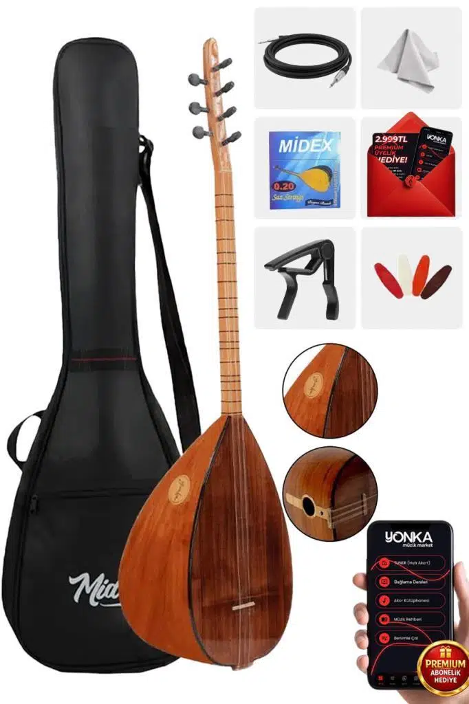 Yonka B-141K Kısa Sap Karaağaç Gövde Kaliteli Gürgen Sap Saz Bağlama Seti Yonka B-141K Kısa Sap Karaağaç Gövde Kaliteli Gürgen Sap Saz Bağlama Seti