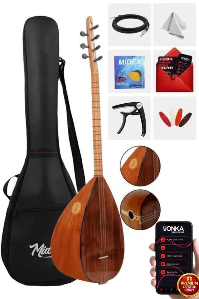 Yonka B-141K Kısa Sap Karaağaç Gövde Kaliteli Gürgen Sap Saz Bağlama Seti Yonka B-141K Kısa Sap Karaağaç Gövde Kaliteli Gürgen Sap Saz Bağlama Seti