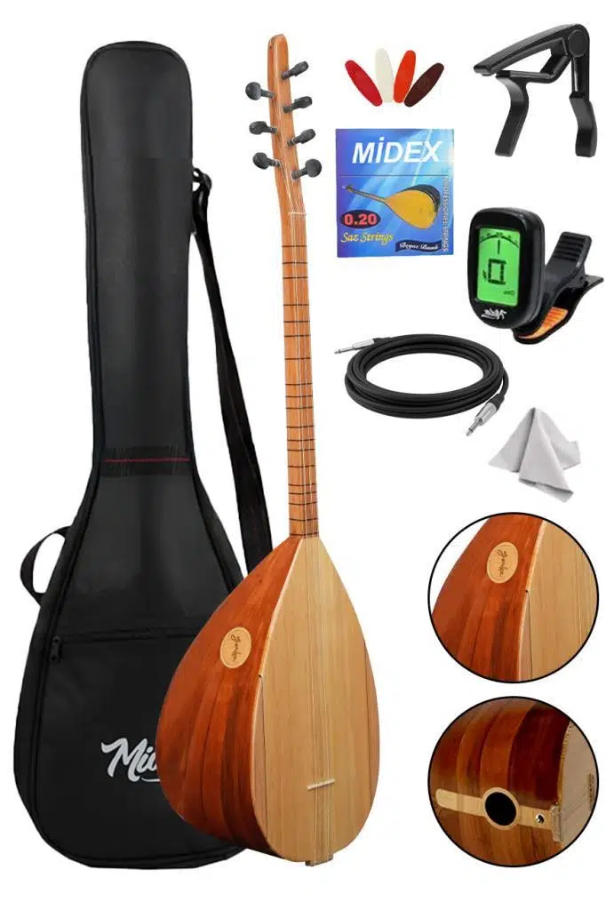 Yonka B-142K Kısa Sap Çınar Ağacı Gövde Kaliteli Gürgen Sap Saz Bağlama Seti