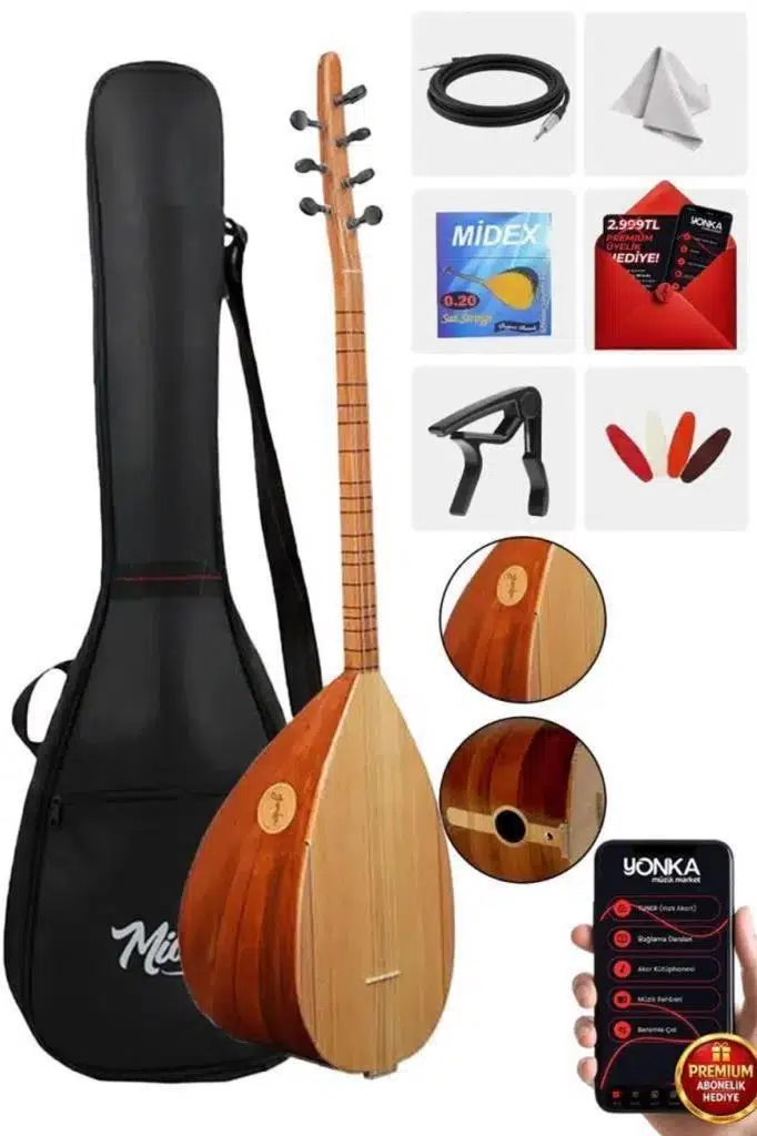 Yonka B-142K Kısa Sap Çınar Ağacı Gövde Kaliteli Gürgen Sap Saz Bağlama Seti Yonka B-142K Kısa Sap Çınar Ağacı Gövde Kaliteli Gürgen Sap Saz Bağlama Seti
