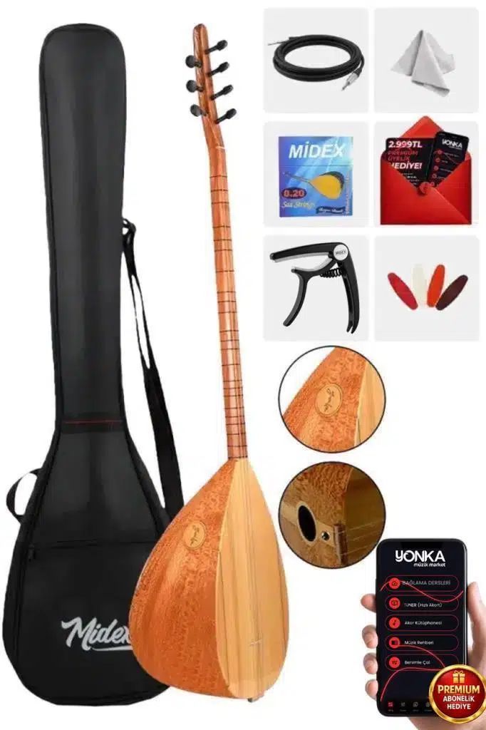 Yonka B-142U Uzun Sap Çınar Ağacı Gövde Kaliteli Gürgen Sap Saz Bağlama Seti Yonka B-142U Uzun Sap Çınar Ağacı Gövde Kaliteli Gürgen Sap Saz Bağlama Seti