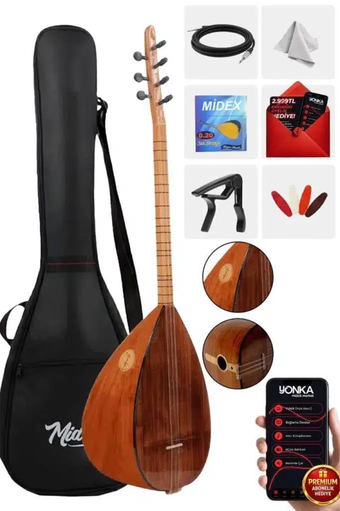 Yonka B-143K Kısa Sap Dut Ağacı Gövde Kaliteli Gürgen Sap Saz Bağlama Seti Yonka B-143K Kısa Sap Dut Ağacı Gövde Kaliteli Gürgen Sap Saz Bağlama Seti